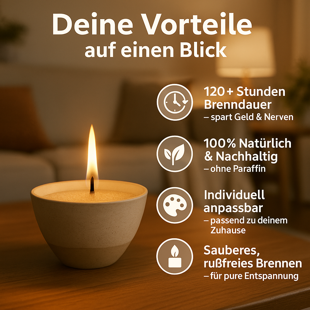 Kerzensand Box | 500g inkl. 30 Dochte